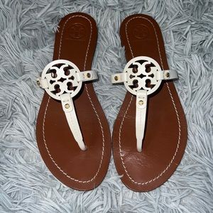 White Tory Burch Sandals